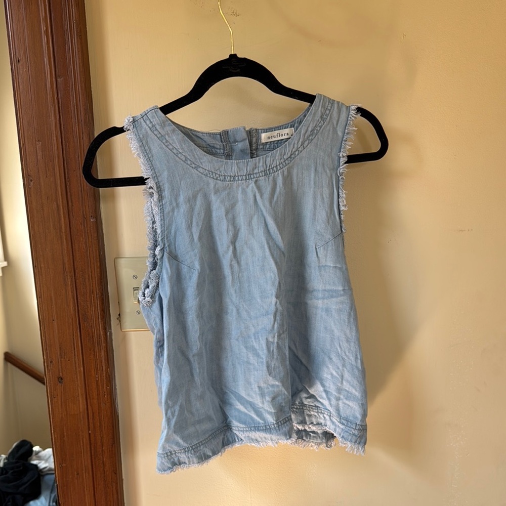 COPY - Light Blue Sleeveless Denim Top